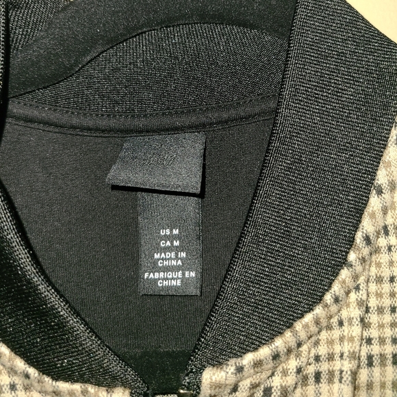 H&M Mens Plaid Light Zip Jacket Sz Med - Picture 2 of 9
